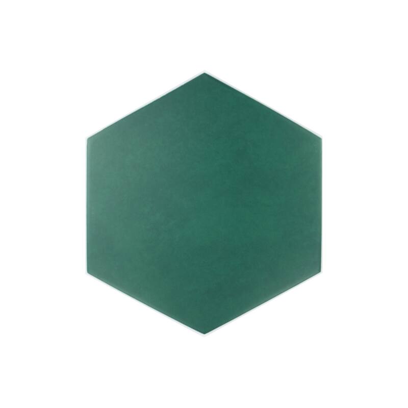 Honeycomb Hexagon 9 in. x 10 in. Glazed Porcelain Wall and Floor Tile - Green Matte - 4.5 in. x 10 in. tile sample