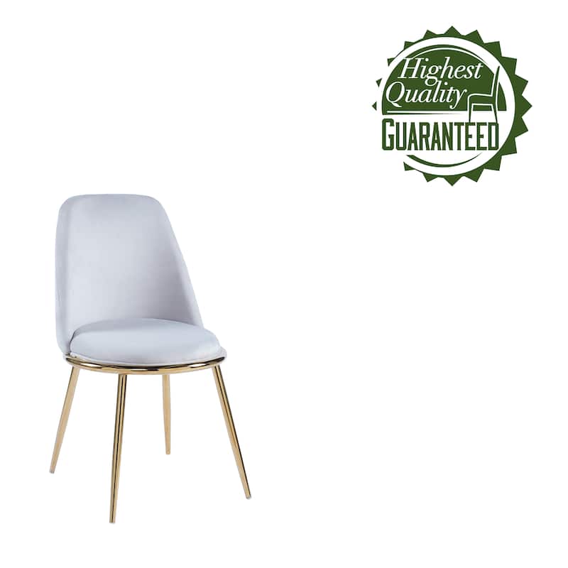 Porthos Home Dani Dining Chairs Set of 2, Velvet Upholstery, Gold Legs