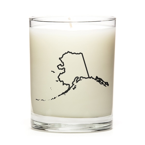 State Outline Soy Wax Candle, Alaska State, Eucalyptus