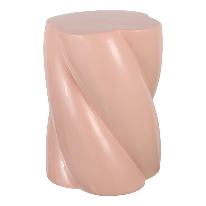 Yves 18" Modern Minimalist Rope Twist Ceramic Indoor/Outdoor Garden Stool, By JONATHAN Y