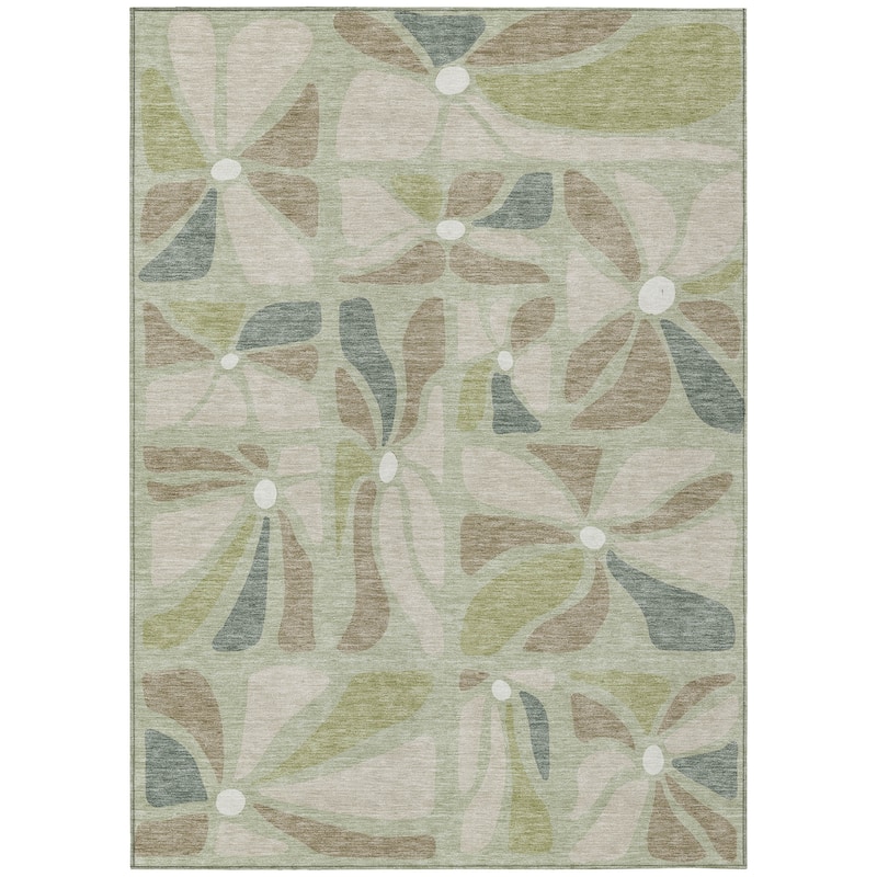 Machine Washable Indoor/ Outdoor Modern Gilcrest Chantille Rug