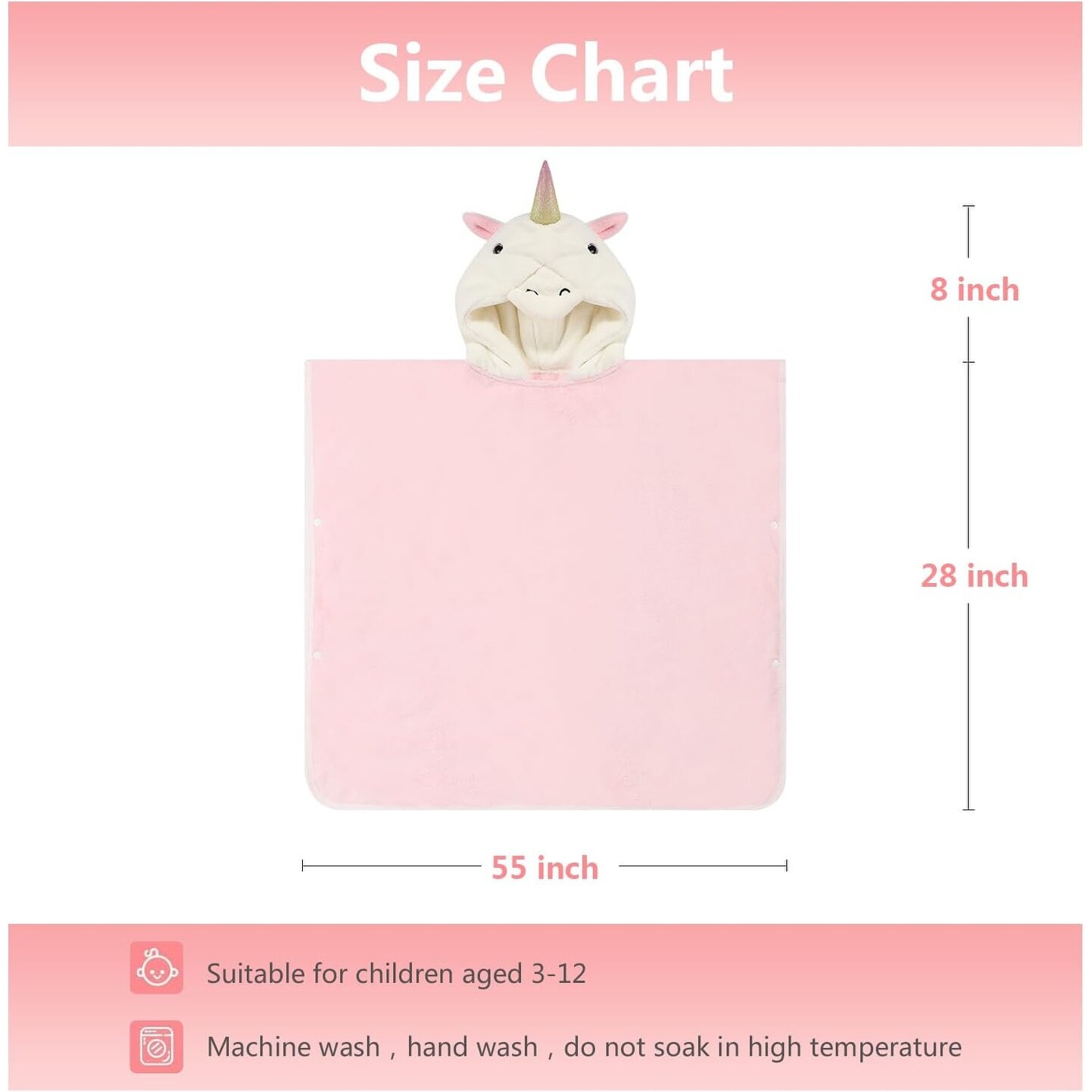 3D Hooded Bath Towel For Kids