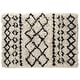 preview thumbnail 2 of 0, Tylie Black & Ivory Wool Cotton Rug