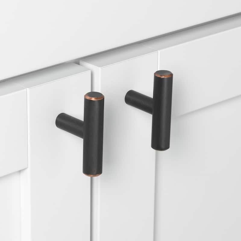 GlideRite 2-inch Oil-rubbed Bronze Solid Steel Cabinet Bar Knobs (Pack of 10)