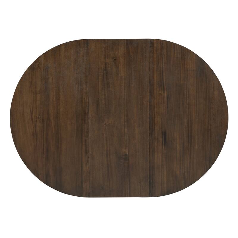 5-Piece Wooden Dining Table Set with Expandable Round Table & 4 Chairs