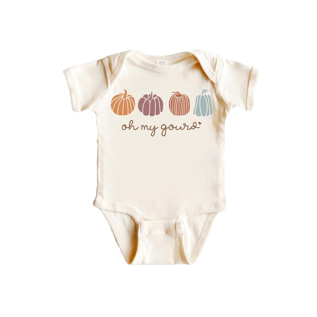 Oh My Gourd Pumpkin Fall - Baby Boy Girl Clothes Infant Bodysuit Funny Cute Newborn