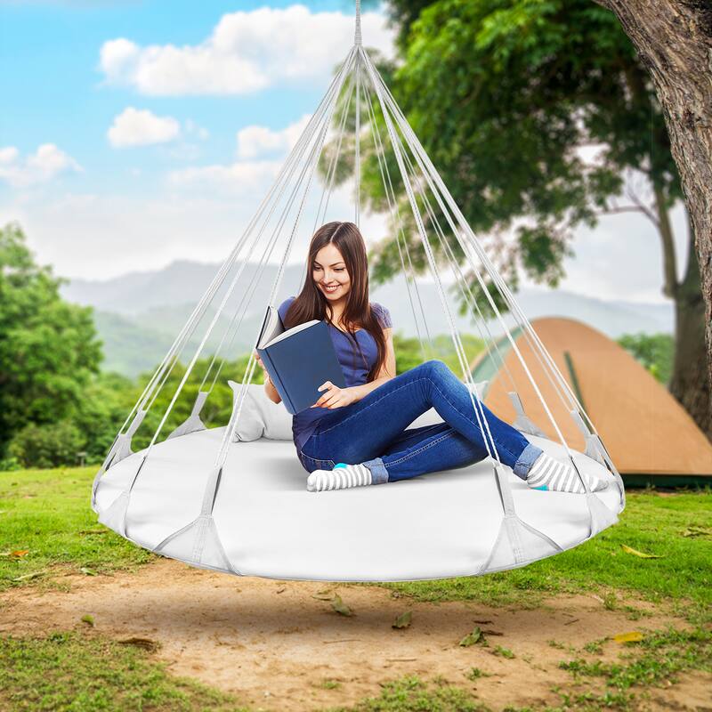 Standing Hammocks, White - 56 D x 46.25“H; (Approx.75” thick)