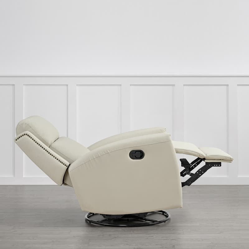 Jerome Swivel Glider Recliner Nursery Chair Manual Push Back Recliner