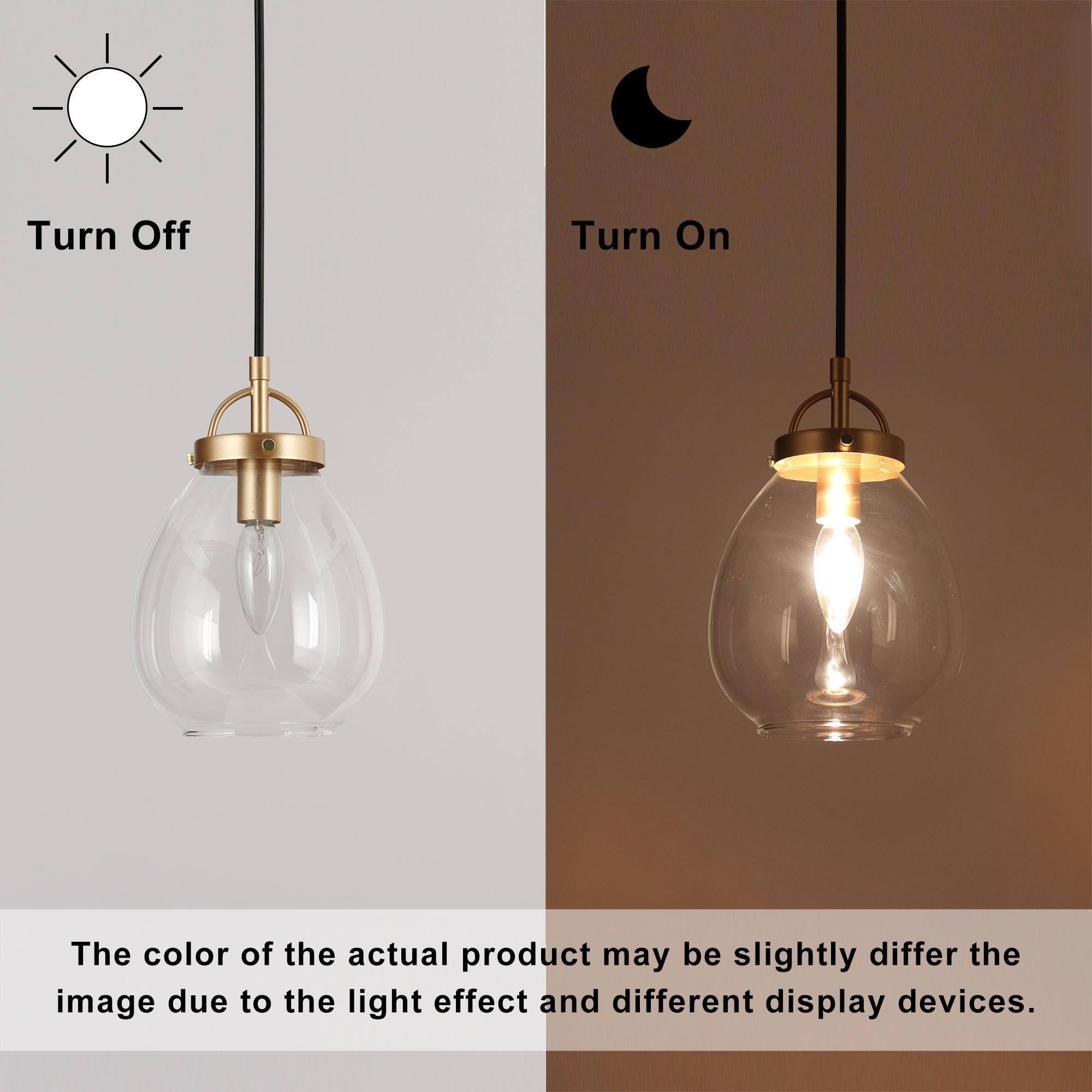 Round clear glass pendant lights best sale
