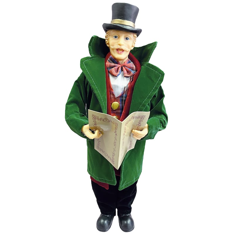 15 inches To 18 inches Dickens Carolers, Set of 4 - red