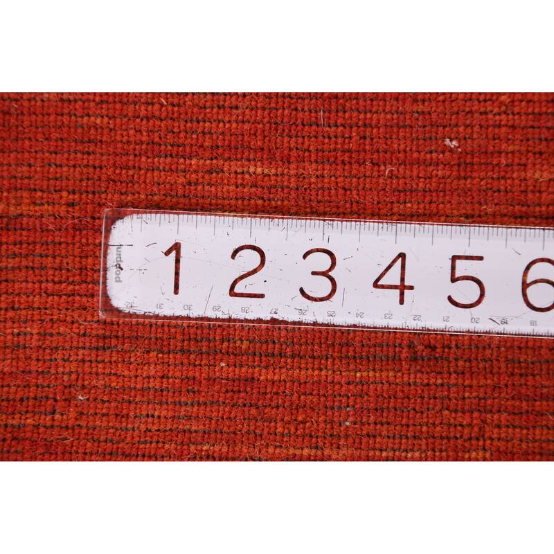 Hand Knotted Oriental 100% Wool Carpet Tribal Animal Pictorial Oranges & Rust Gabbeh Area Rug - 6' 6'' X 4' 6''