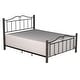 preview thumbnail 2 of 24, Carbon Loft Tiblier Textured Black Metal Bed with Brushed Charcoal Wood Posts