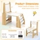 preview thumbnail 3 of 18, Costway Kids Art Table and Chair Set with Easel & Chair Whiteboard & - See Details