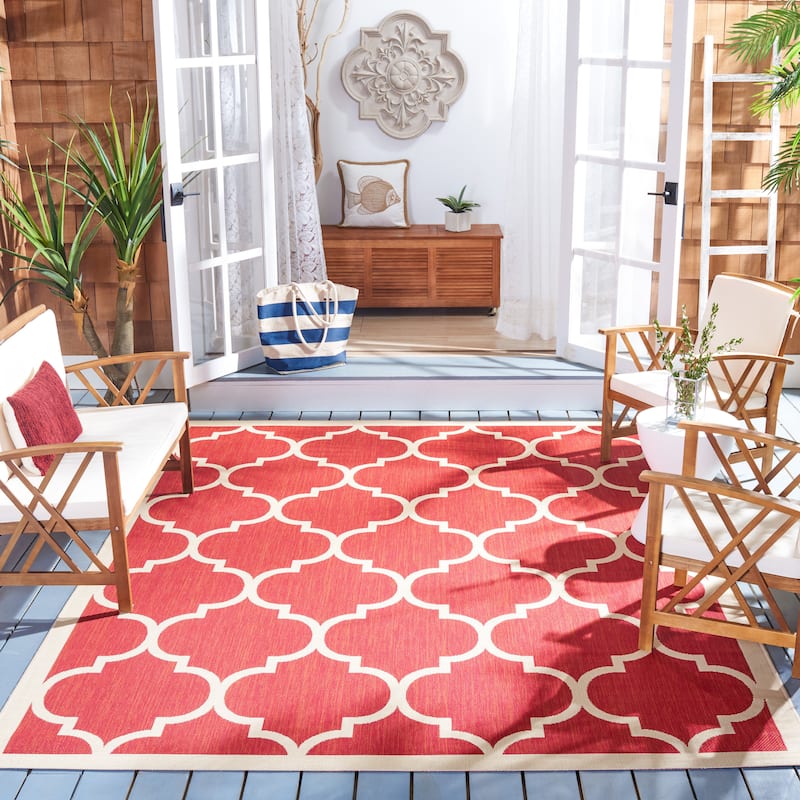 SAFAVIEH Courtyard Kathy Indoor/ Outdoor Waterproof Patio Backyard Rug