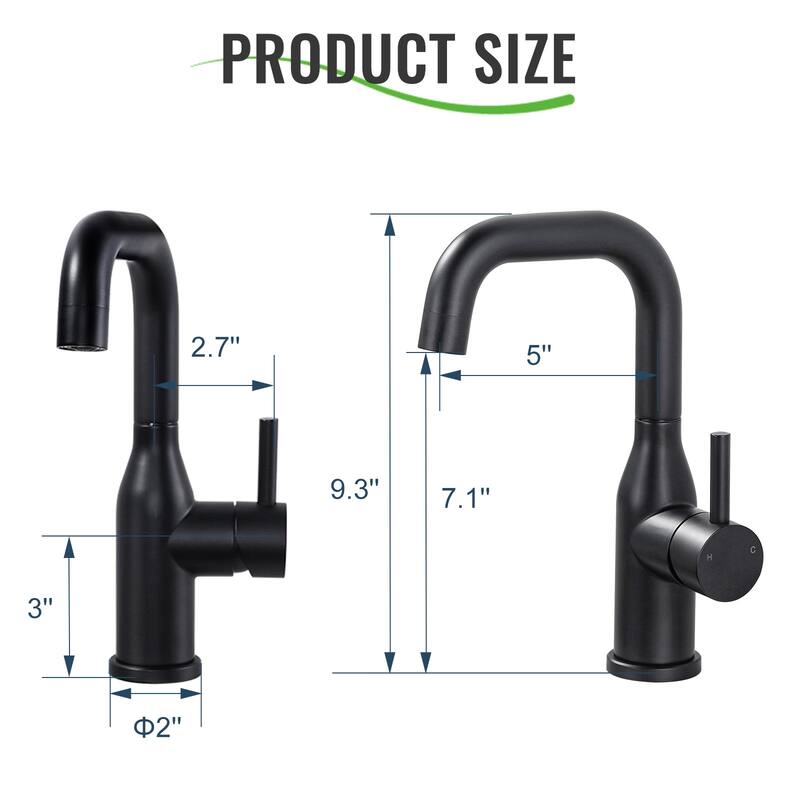 WOWOW Single Handle Bar Faucet With Swivel Spout