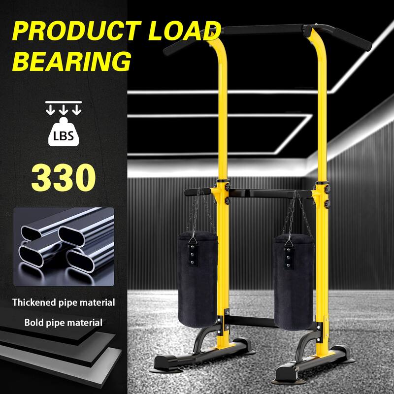 Adjustable Height Power Tower Pull Up Bar Station Home Gym Workout Equipment