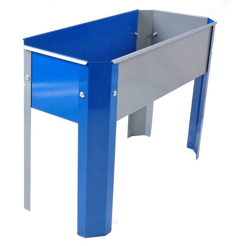 Outdoor Galvanized Raised Garden Bed Elevated Garden Planter Flowerpot Box with Legs for Gardening Vegetables Flower