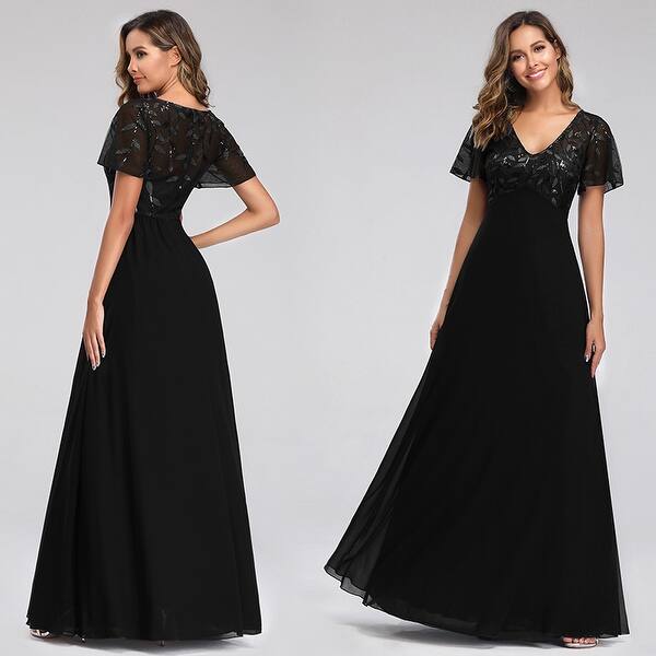 Shop Ever Pretty Women Elegant Sequins V Neck Long Formal Evening