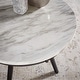 preview thumbnail 3 of 7, Balmforth White Faux Marble Round Dining Table by iNSPIRE Q Classic
