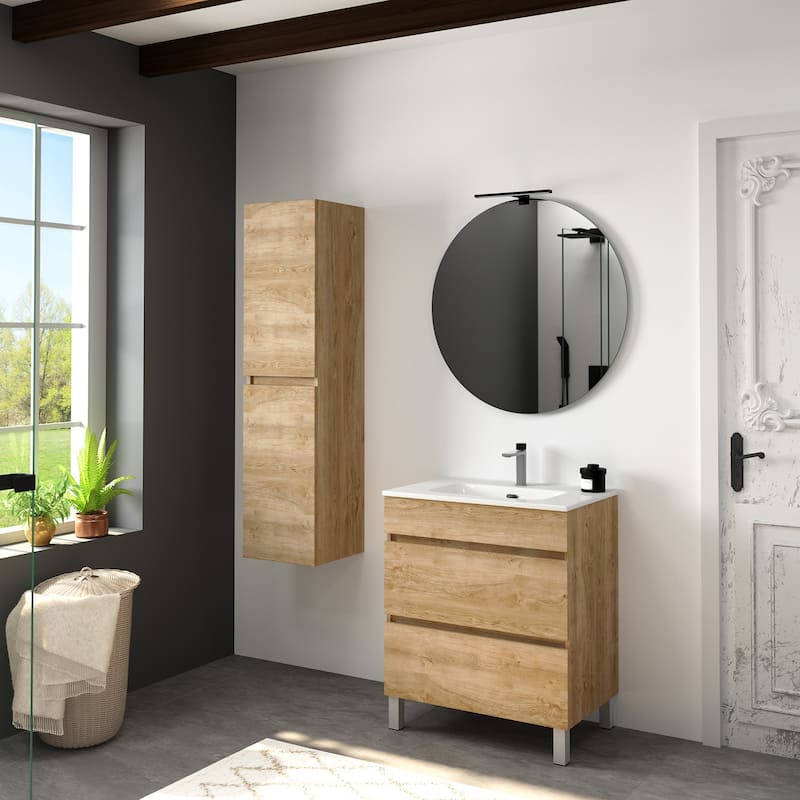 WS Bath Collections Menta COL01 Menta 55-1/8" Engineered Wood Wall