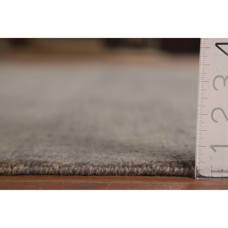 Gabbeh Modern Area Rug Hand-Knotted Stripe Wool Carpet - 6'7"x 9'3"