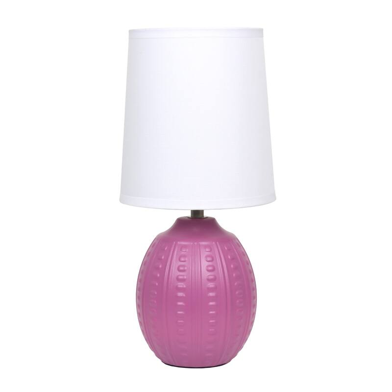 Mini Oval Table Lamp with Tapered Shade - 12.5" - Pink