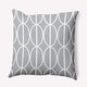 preview thumbnail 1 of 1, Ovals Go 'Round Indoor/Outdoor Throw Pillow Rain Cloud - 16" x 16"