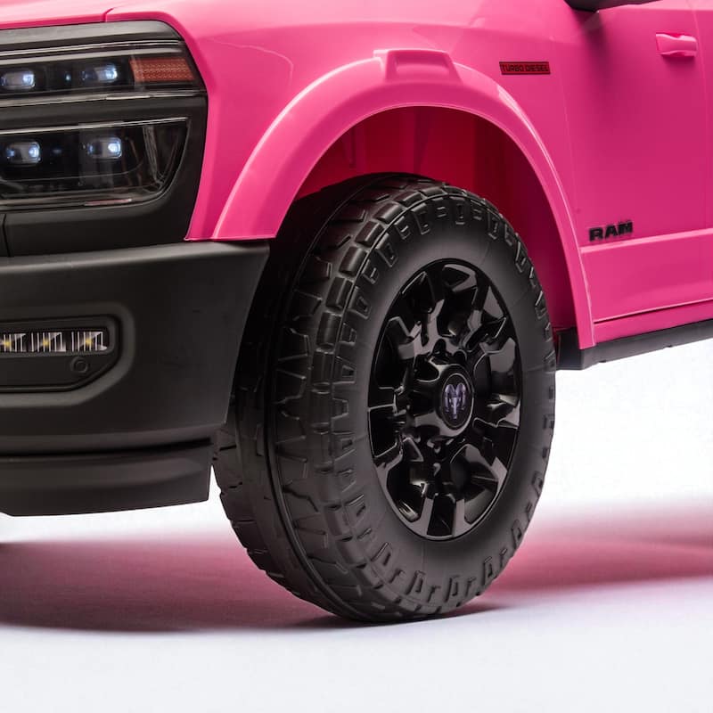 24V Licensed Dodge RAM 2500 2-Seater Kids Ride On Truck with Remote, Dual Motors, 4-Wheel Suspension, Bluetooth & Music