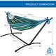 preview thumbnail 32 of 86, Double Cotton Hammock with Space Saving Steel Stand