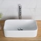 preview thumbnail 3 of 32, Kraus 3-in-1 Set White Rectangle Ceramic Sink, Ramus Faucet w/Drain