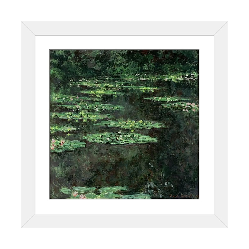 iCanvas "Waterlilies, 1904 " by Claude Monet - White - 24x24x1