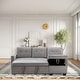 preview thumbnail 3 of 18, 77 Inch Reversible Sectional Storage Sleeper Sofa Bed L-Shape 2 Seat Sectional Chaise