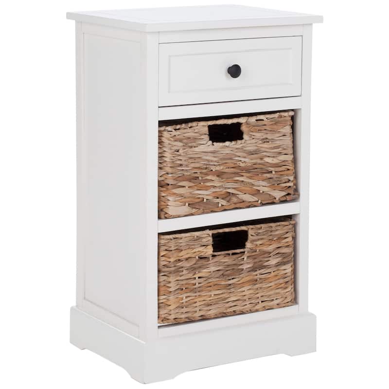 SAFAVIEH Alverta Grey 3-Drawer Storage Table - 15.9" x 13" x 27.6" - 16Wx13Dx26H