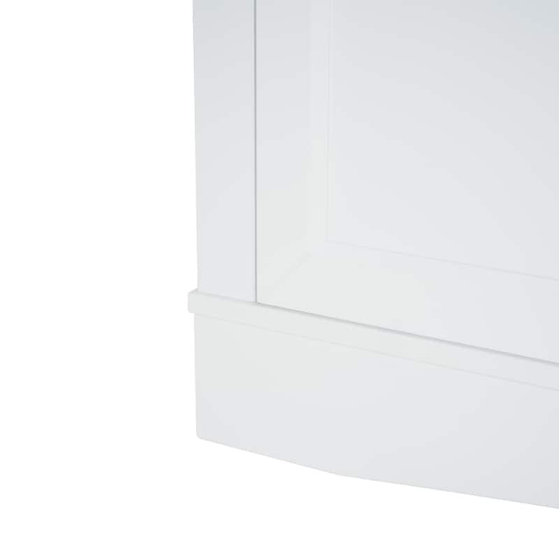 67" Modern TV Console with Glass Doors, Storage Drawers & Adjustable Shelves, Stylish Media Cabinets for TVs Up to 65"