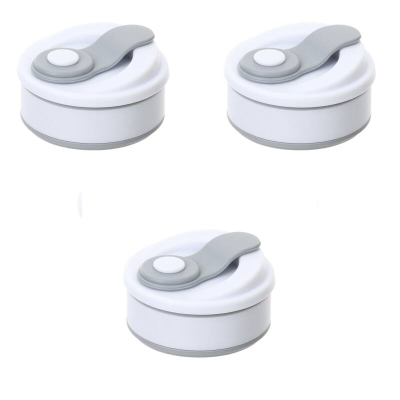 YBM Home Silicone Collapsible Travel Cup with Lid - 12 oz - Grey - 3 Piece