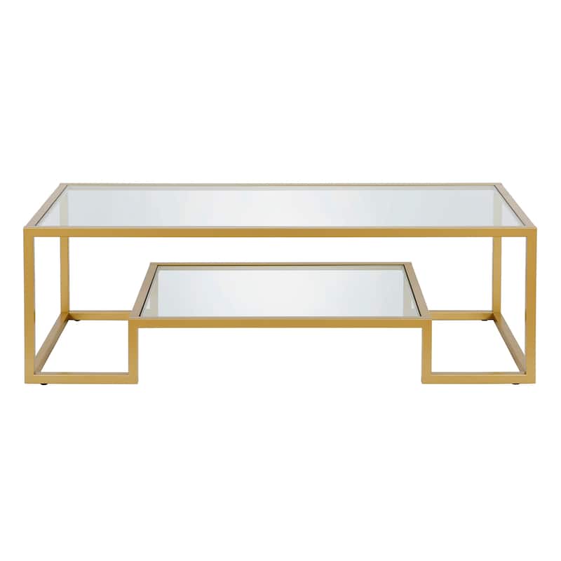 Artemis Contemporary Metal and Glass Coffee Table