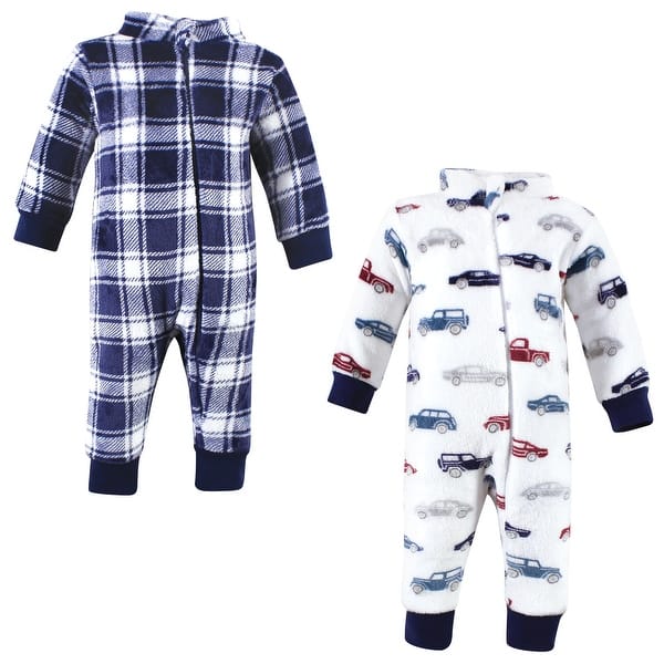 slide 1 of 1, Hudson Baby Unisex Toddler Plush Jumpsuits, Cars 2T - Cars