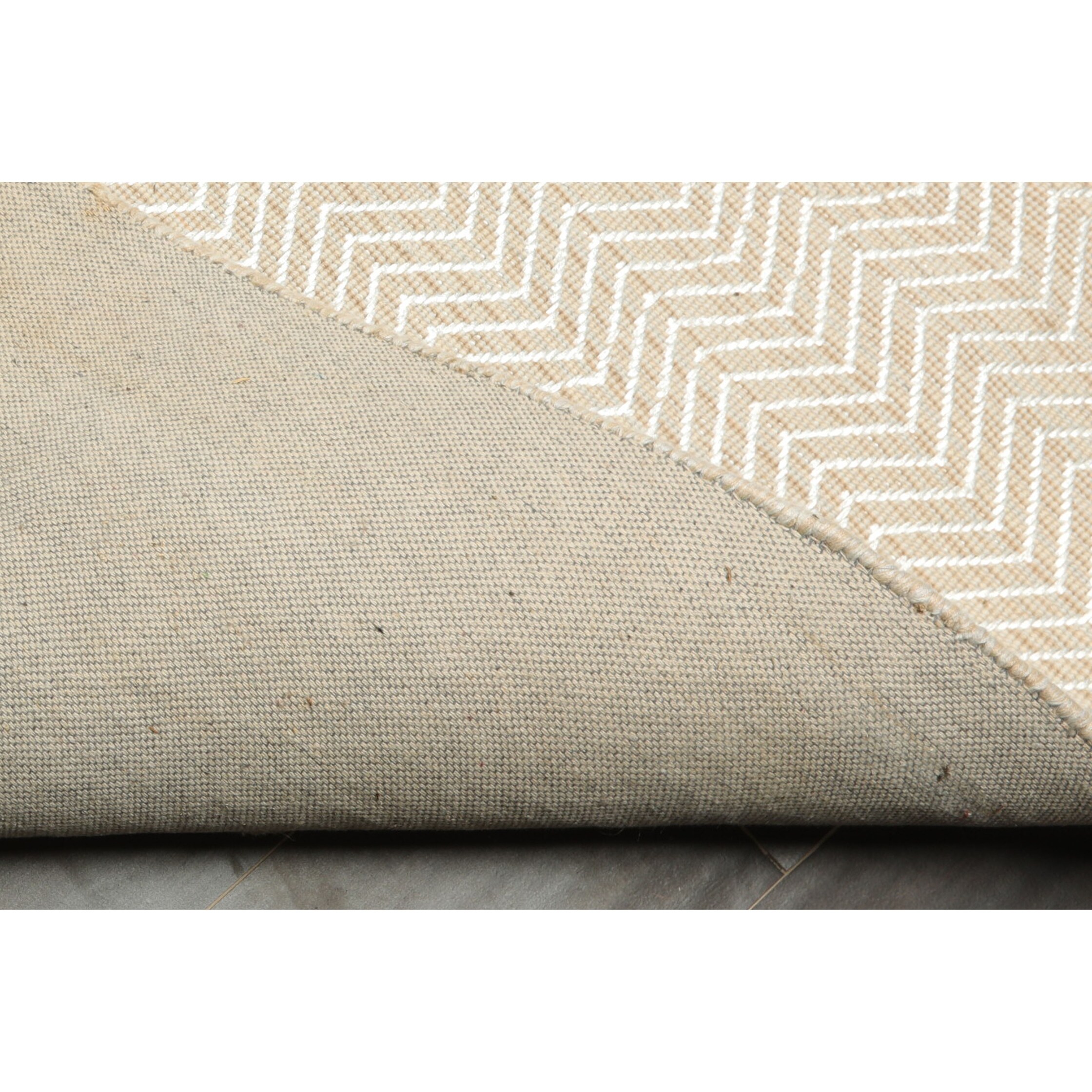 Hand Loomed Herringbone Pattern Blue Beige Oriental Area Rug Wool Modern Oriental Area Rug 10x14 10 3 X 13 11 Overstock 31305039