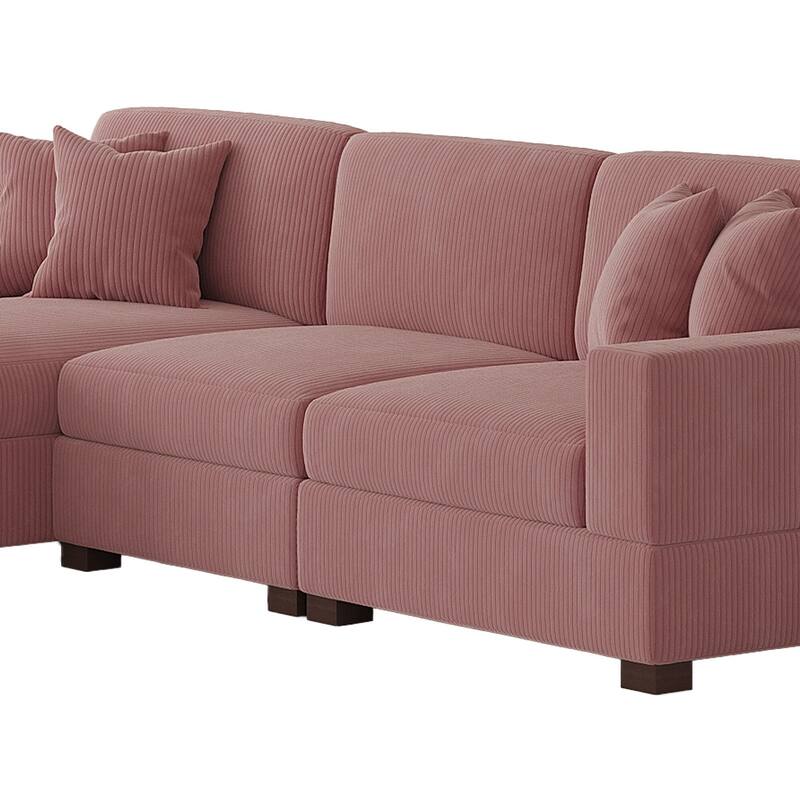 Oversized L-shaped Modular Sectional Sofa with Chaise Lounge
