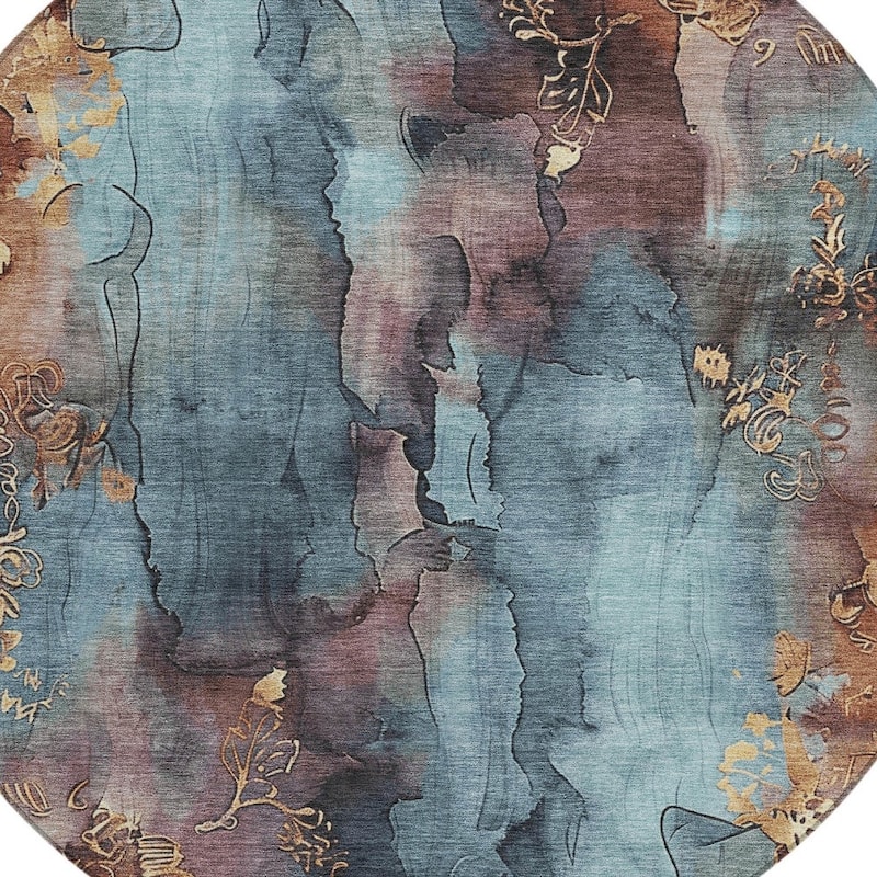 HomeRoots Floral Transitional Rectangle Outdoor Rug