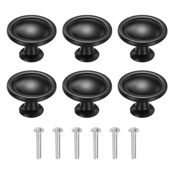 slide 2 of 8, Cabinet Knobs, Solid Round Drawer Knobs Single Hole Cabinet Handles Pulls with Screws for Kitchen - 1.22"