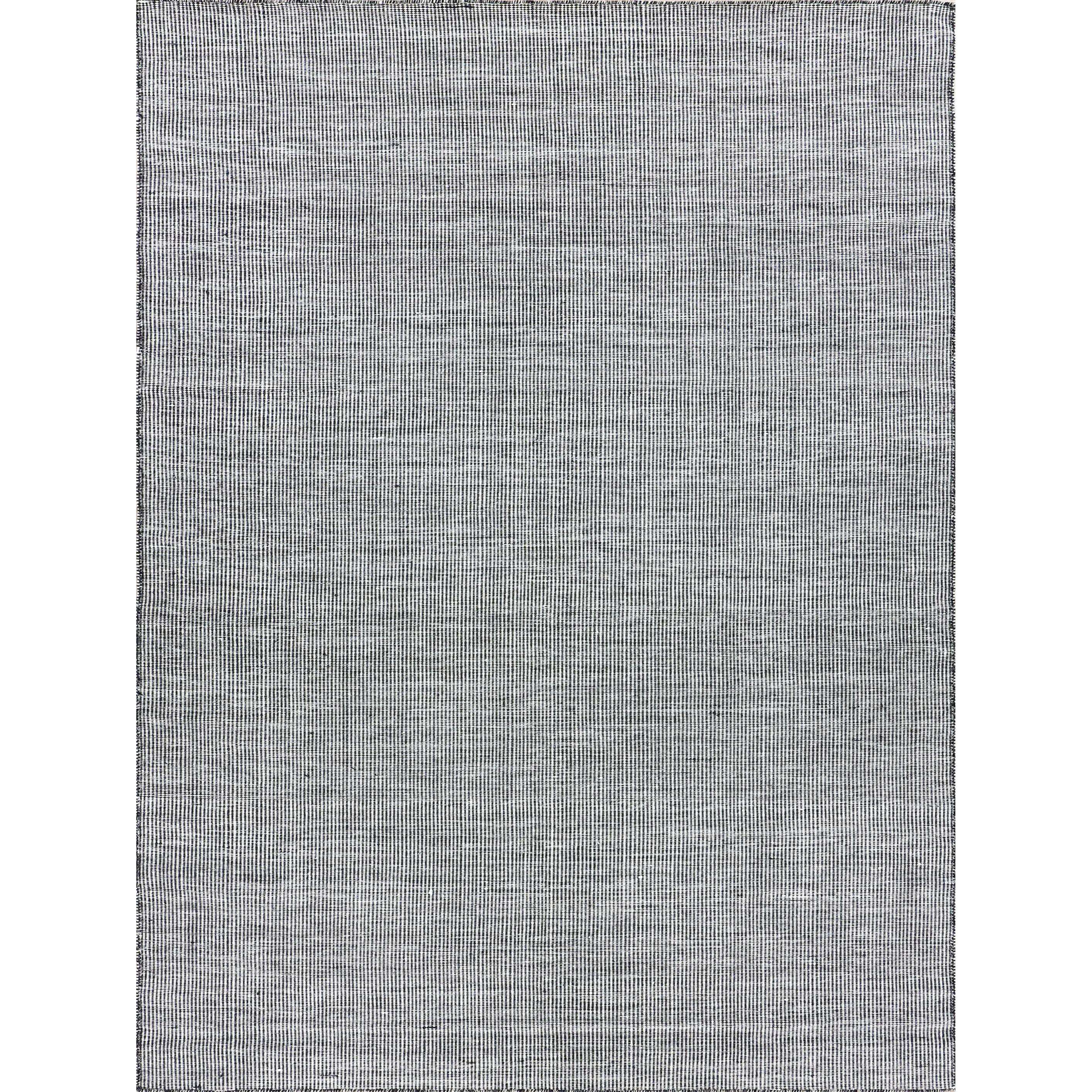 EXQUISITE RUGS Lenzi Indoor/Outdoor Flatweave PET yarn Black/Ivory Area Rug.