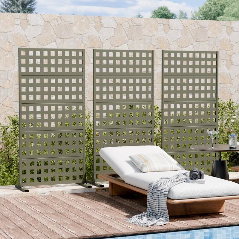 Outdoor Rectangle Privacy Screens Metal Screen Fence Panel