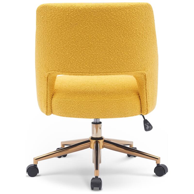 Boucle Upholstered Office/ Desk Chair - Swivel/ Adjustable Height (Set of 2)