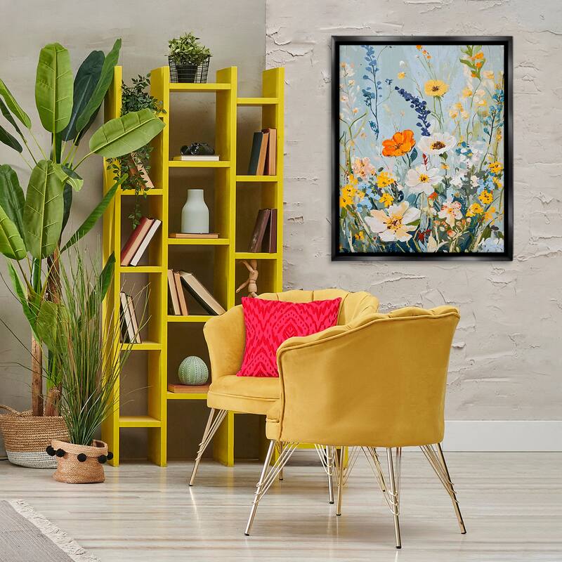 Stupell Warm Toned Flowers Framed Floater Canvas Wall Art Design By Franklyn Gregory