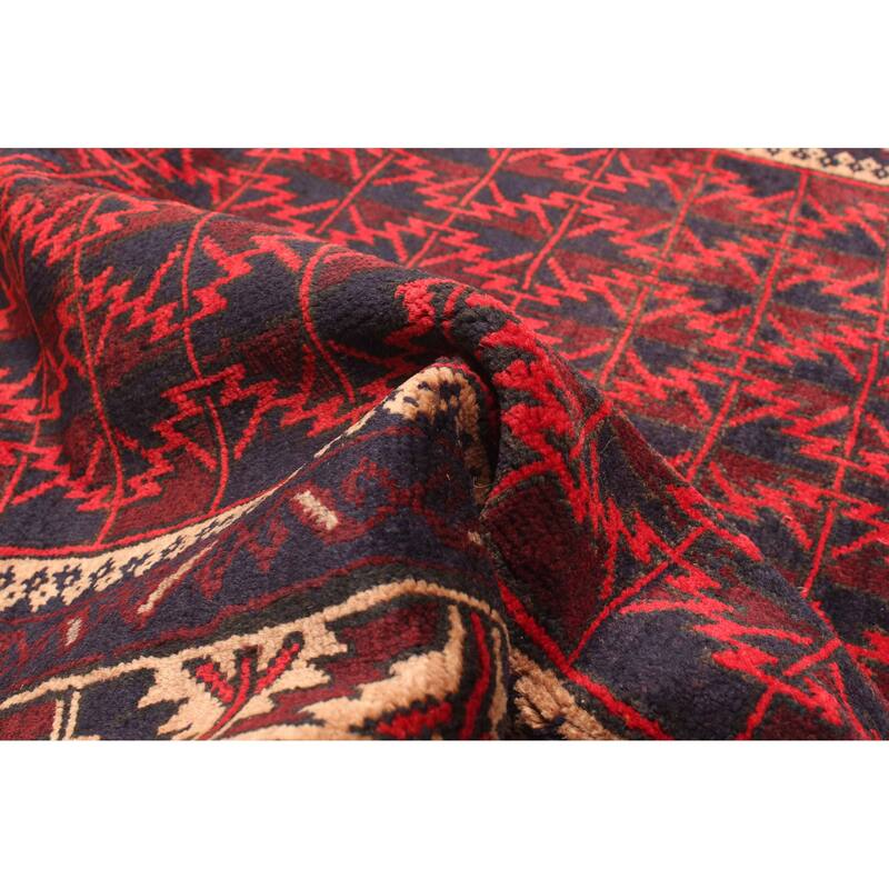 ECARPETGALLERY Hand-knotted Teimani Red Wool Rug - 3'0 x 4'8