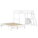 preview thumbnail 9 of 12, Twin over Full Bunk Bed with Built-in Desk and 3-Drawers, Versatile White Design for Kids' Rooms