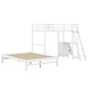 preview thumbnail 5 of 10, White L-shaped Twin over Full with 3 Drawers Desk Convertible to 2 Bed