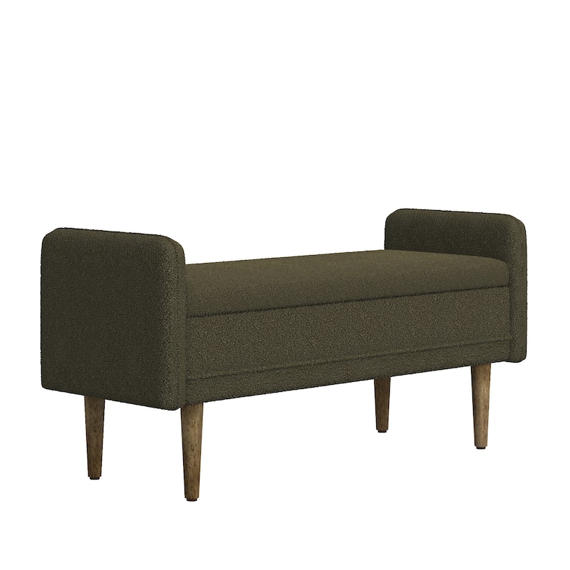 Modern 44.5" Entryway Bench with Hidden Storage