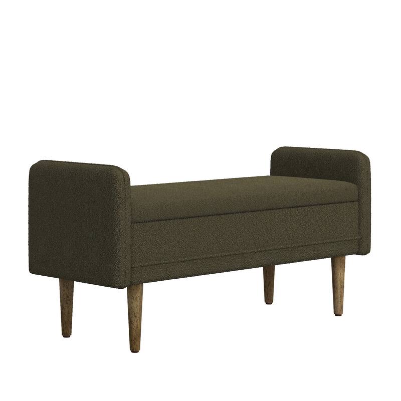 Teddy velvet storage stool, ,with storage space